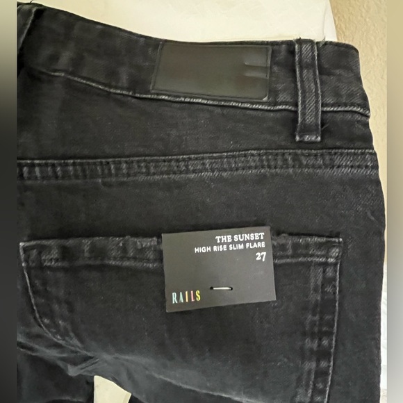NWT Rails black high rise flare jeans - Picture 5 of 5